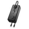 Зовнішній акумулятор HOCO J132B Sabio 22.5W+PD20W fully compatible power bank with 3 cables(30000mAh) Black