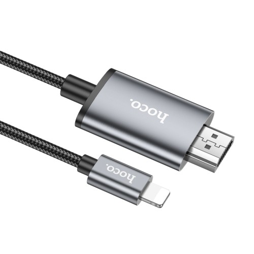 Перехідник HOCO UA27 HD on-screen cable iP to HDTV Metal Gray