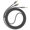 Аудіокабель HOCO UPA10 3.5mm male to double lotus RCA, TPE, 1.5m, Metal Gray