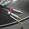 Аудіокабель HOCO UPA10 3.5mm male to double lotus RCA, TPE, 1.5m, Metal Gray