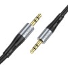 Аудіокабель HOCO UPA22 3.5mm male to 3.5mm male, silicone, 1m, Black