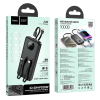 Зовнішній акумулятор HOCO J132 Sabio fully compatible power bank with 3 cables (10000mAh) Black