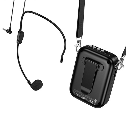 Портативна колонка з гарнітурою HOCO L23 Lemony speaker with wired microphone, 5W, Black