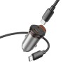 Автомобільний зарядний пристрій HOCO NZ16B Rigorous PD45W(2C) car charger set(C to C) metal grey