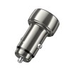Автомобільний зарядний пристрій HOCO Z50 Leader 48W dual-port PD30W+QC3.0 car charger with digital display Metal Grey