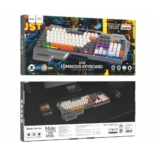 Клавіатура HOCO DI98 Murphy 3-color wired keyboard(Ukrainian version) Star Gray