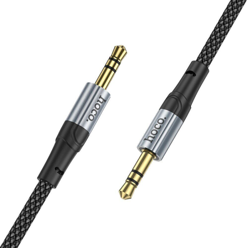 Аудiокабель HOCO UPA26 3.5mm male to 3.5mm male, nylon braid, 1m, Black