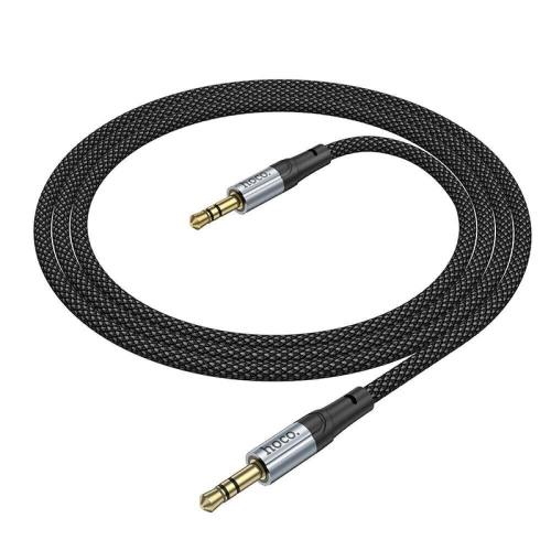 Аудiокабель HOCO UPA26 3.5mm male to 3.5mm male, nylon braid, 1m, Black