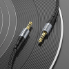 Аудiокабель HOCO UPA26 3.5mm male to 3.5mm male, nylon braid, 1m, Black