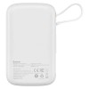 Зовнішній акумулятор Baseus Qpow Pro Digital Display Fast Charge Power Bank 10000mAh 20W iP Edition White（With: Simple charging cable Type-C 3A 0.3m W