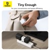 Мережевий зарядний пристрій з кабелем Baseus Palm Fast Charger C+U 30W EU Moon White (with USB-C to USB-C 60W (20V/3A) 1m Moon White)