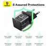 Мережевий зарядний пристрій з кабелем Baseus Palm Fast Charger 1C 20W EU Cluster Black (with Baseus  Cable USB-C to USB-C 60W ) 1m Cluster Blac