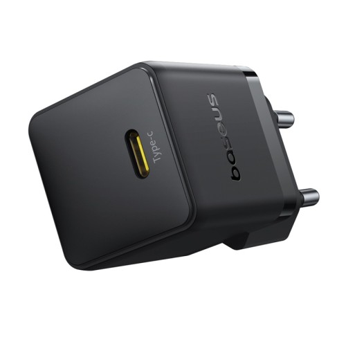 Мережевий зарядний пристрій з кабелем Baseus Palm Fast Charger 1C 20W EU Cluster Black (with Baseus  Cable USB-C to USB-C 60W ) 1m Cluster Blac