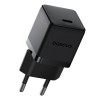 Мережевий зарядний пристрій з кабелем Baseus Palm Fast Charger 1C 20W EU Cluster Black (with Baseus  Cable USB-C to USB-C 60W ) 1m Cluster Blac