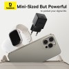 Мережевий зарядний пристрій з кабелем Baseus Palm Fast Charger 1C 20W EU Cluster Black (with Baseus  Cable USB-C to USB-C 60W ) 1m Cluster Blac