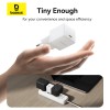 Мережевий зарядний пристрій з кабелем Baseus Palm Fast Charger 1C 20W EU Moon White (with Baseus Cable USB-C to USB-C 1m Moon White)