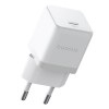 Мережевий зарядний пристрій з кабелем Baseus Palm Fast Charger 1C 20W EU Moon White (with Baseus Cable USB-C to USB-C 1m Moon White)
