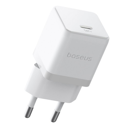 Мережевий зарядний пристрій з кабелем Baseus Palm Fast Charger 1C 20W EU Moon White (with Baseus Cable USB-C to USB-C 1m Moon White)