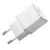 Мережевий зарядний пристрій з кабелем Baseus Palm Fast Charger 1C 20W EU Moon White (with Baseus Cable USB-C to USB-C 1m Moon White)