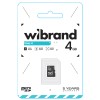 Карта пам'яті microSDHC Wibrand 4Gb class 4