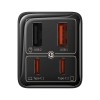 Мережевий зарядний пристрій з кабелем Baseus GaN6 Pro Fast Charger 2C+2U 65W  EU Cluster Black((With Type-C to Type-C 100W(20V/5A) 1m Black）