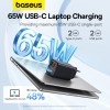 Мережевий зарядний пристрій з кабелем Baseus GaN6 Pro Fast Charger 2C+2U 65W  EU Cluster Black((With Type-C to Type-C 100W(20V/5A) 1m Black）
