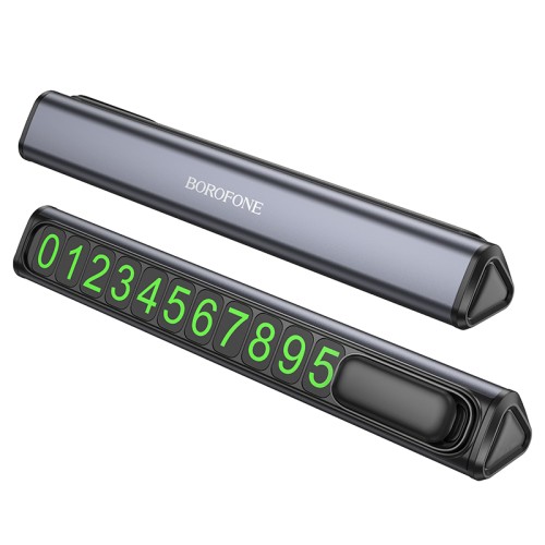 Паркувальна карта BOROFONE FC3 Ronny can hidden parking sign Black Metal Gray
