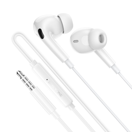 Навушники дротові BOROFONE BM100 Pro (3.5mm) White