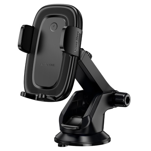 Автотримач для телефона з БЗП BOROFONE BH223 Follower push-type wireless fast charging car holder(center console)