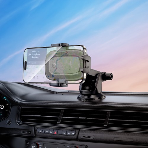 Автотримач для телефона з БЗП BOROFONE BH223 Follower push-type wireless fast charging car holder(center console)