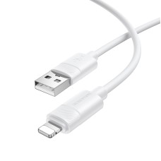 Кабель BOROFONE BX123 Leya silicone charging data cable iP White