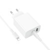 Мережевий зарядний пристрій BOROFONE BA108A Stellar PD30W+QC3.0 charger set (C to iP) (EU) White