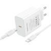 Мережевий зарядний пристрій BOROFONE BA109A Star single port PD40W charger set (C to C) (EU) White