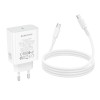 Мережевий зарядний пристрій BOROFONE BA109A Star single port PD40W charger set (C to C) (EU) White