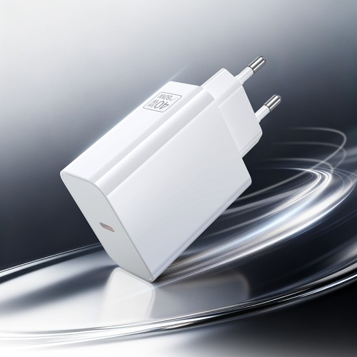 Мережевий зарядний пристрій BOROFONE BA109A Star single port PD40W charger set (C to C) (EU) White