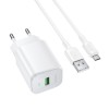 Мережевий зарядний пристрій BOROFONE BAS82A Star single port QC3.0 charger set (Micro) (EU) White