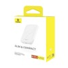 Зовнішній акумулятор Baseus Magnetic Mini Air Wireless Fast Charge Power Bank 6000mAh 20W Stellar White（With Simple Series Charging Cable Type-C to