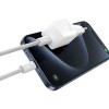 Мережевий зарядний пристрій з кабелем Baseus GaN5 Fast Charger(mini) 1C 30W EU Moon White(With: Fast Charging Data Cable Type-C)