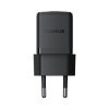 Мережевий зарядний пристрій з кабелем Baseus Palm Fast Charger 1C 30W EU Cluster Black(With: Baseus Mini White Cable C to C 60W(20V/3A) 1m