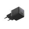 Мережевий зарядний пристрій з кабелем Baseus Palm Fast Charger 1C 30W EU Cluster Black(With: Baseus Mini White Cable C to C 60W(20V/3A) 1m