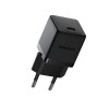 Мережевий зарядний пристрій з кабелем Baseus Palm Fast Charger 1C 30W EU Cluster Black(With: Baseus Mini White Cable C to C 60W(20V/3A) 1m