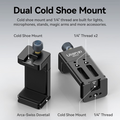 Тримач для телефону Ulanzi MA33 Phone Holder Black