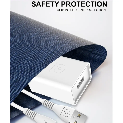 Мережевий зарядний пристрій з кабелем WUW-T82 Single USB home charger set type-c