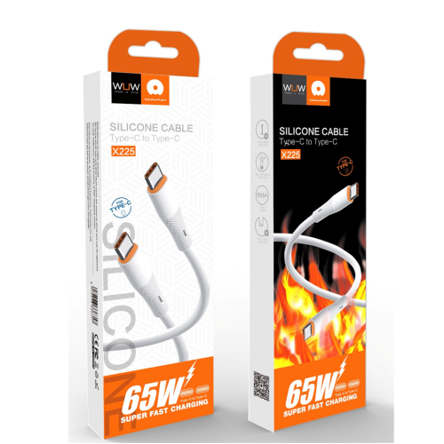 Кабель WUW-X225 Type-C to Type-C PD 65W white
