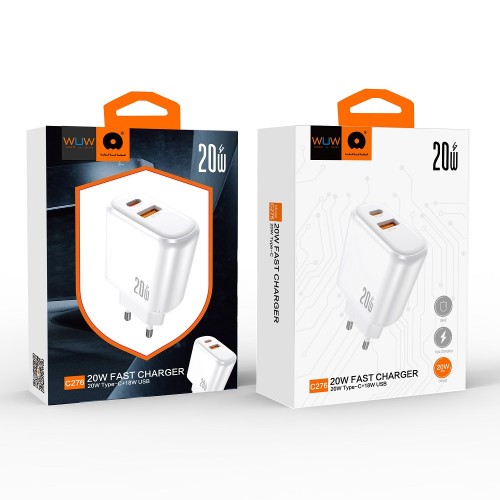 Мережевий зарядний пристрій WUW-C276 PD20W+QC18W
