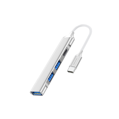 USB-хаб WUW-X236 USB 4-in-1 multifunctional expander, USB3.0 high-speed transmission Silver