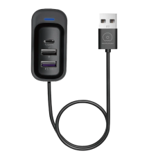 USB-хаб WUW-C245 3-in-1 USB-A  to 2 USB-A, USB-C Black