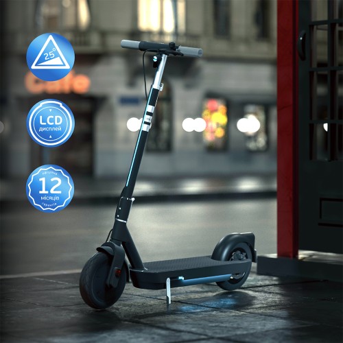 Електросамокат OKAI ES30-NEON PRO Black 10", 350(700)W, 14.7Ah, 80km, 25km\h, 25%, NFC, App, 21kg