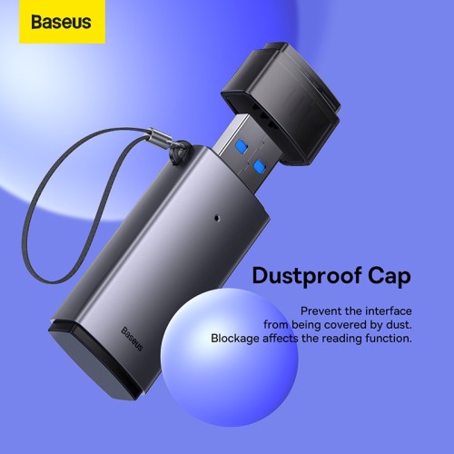 Кардрідер Baseus Lite Series USB-A  to SD/TF Card Reader  Grey