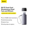 Кардрідер Baseus Lite Series USB-A  to SD/TF Card Reader  Grey